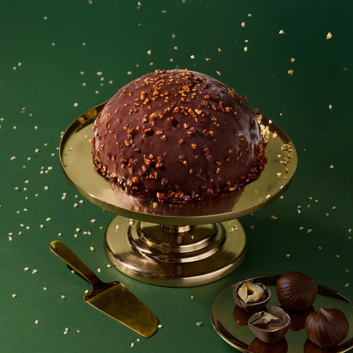 chocolate-hazelnut-dome-ice-cream-cake-with-chopped-nuts-udders-singapore